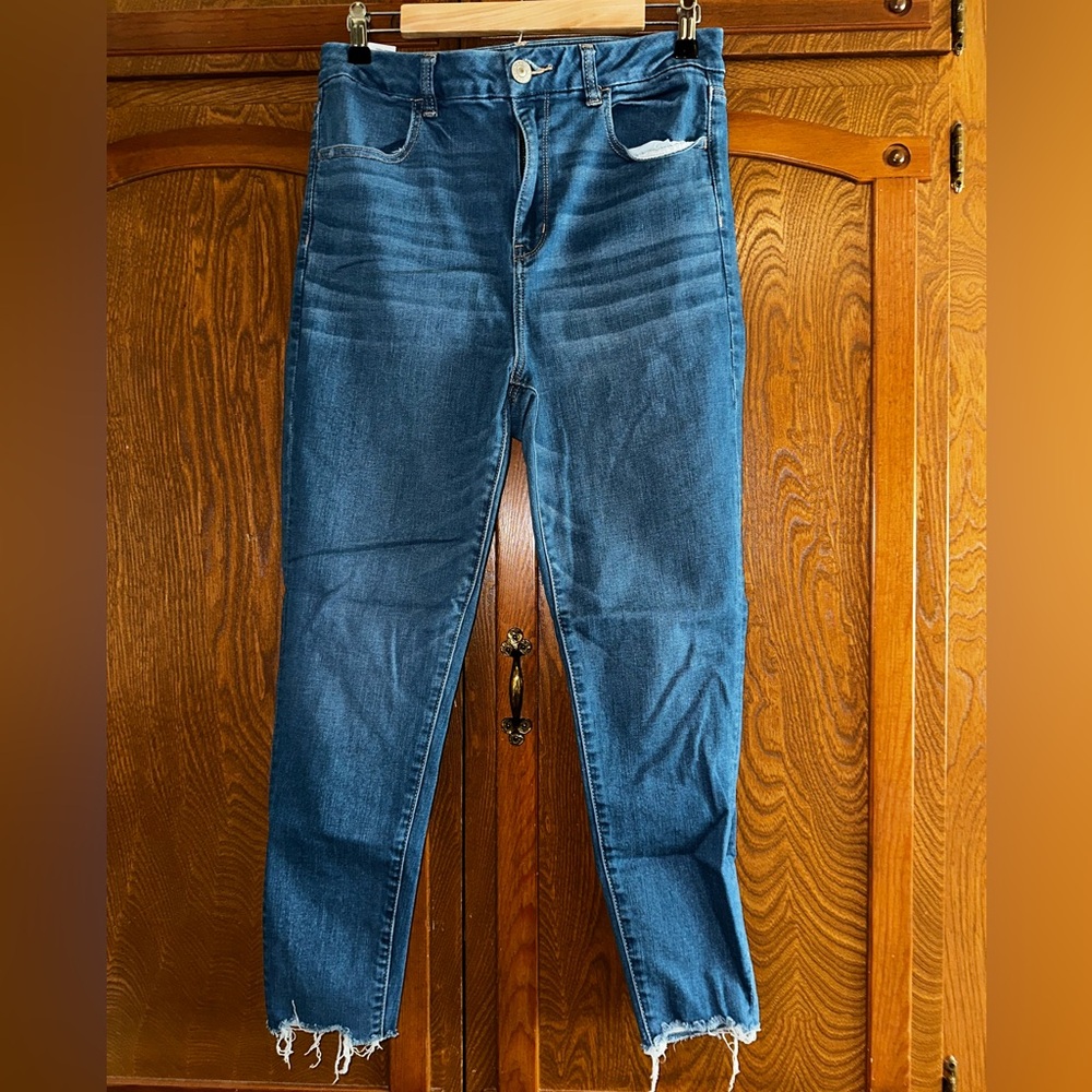 AE Curvy Hi-Rise Jeggings (Mild Blue)